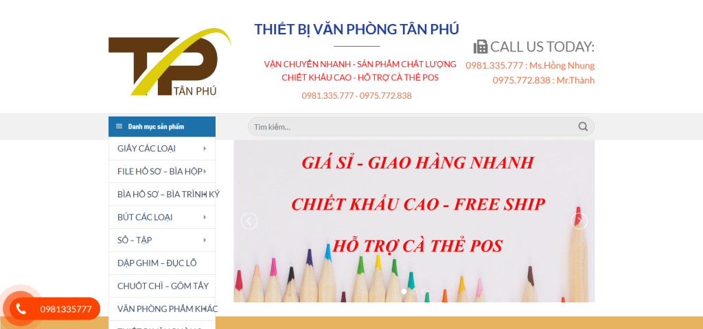 Mua văn phòng phẩm đường Hoàng Quốc Việt– công ty Tân Phú