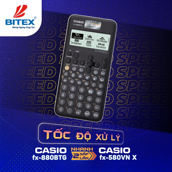 So sánh Máy tính Casio fx-580VN X với Máy tính Casio Fx-880BTG